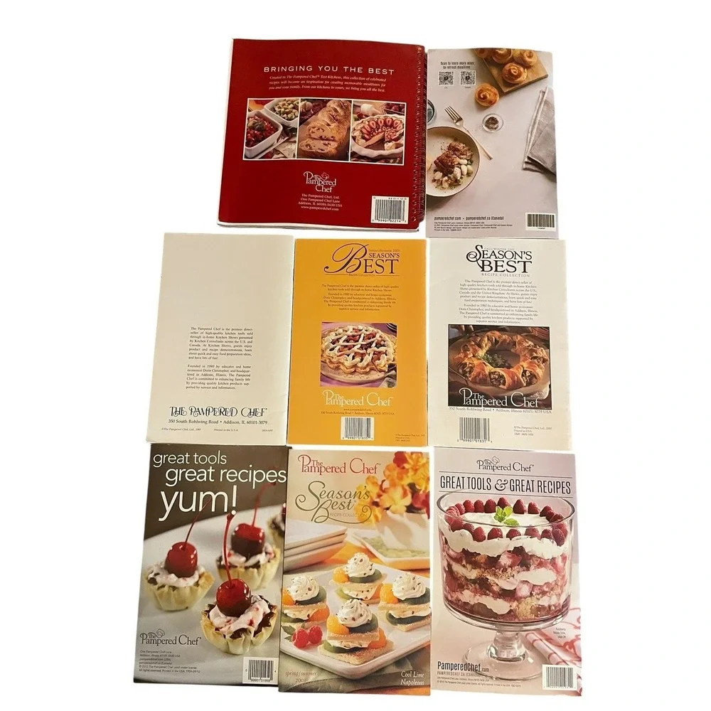 Pampered Chef Season's Best Lot Of 12 Recipe Cookbooks‎ Vintage 90s Cooking